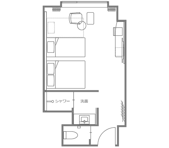 标准客房 B型 平面图